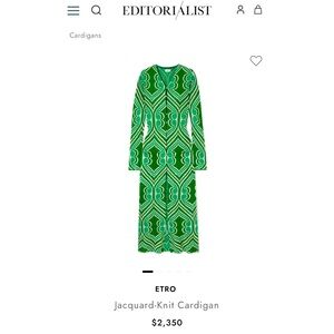 Etro Jacquard-knit Cardigan like-new